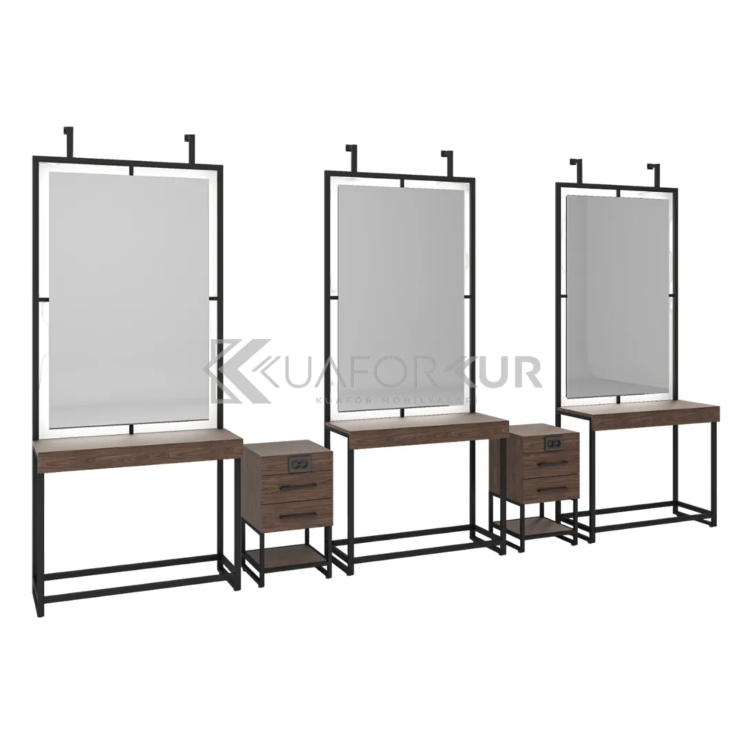 Üçlü Blok Bayan Kuaför Tezgahı (KFK 502)