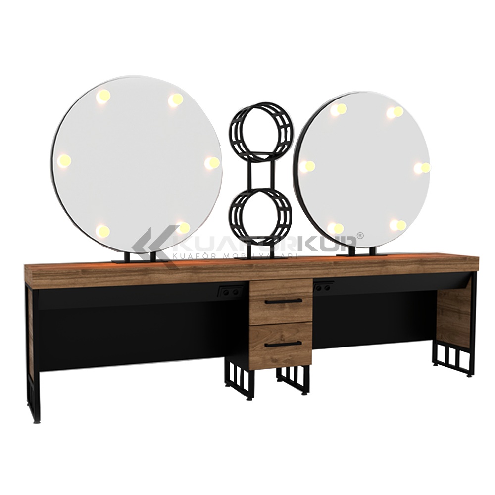 İkili Blok Bayan Kuaför Makyaj Tezgahı (KFK 657)