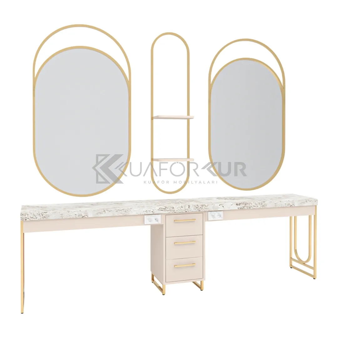 İkili Blok Bayan Kuaför Tezgahı (KFK 507)