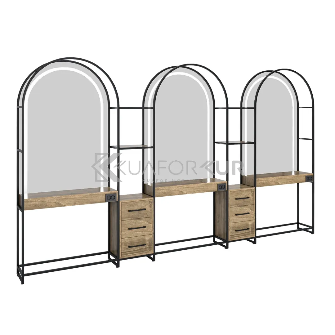 Üçlü Blok Bayan Kuaför Tezgahı (KFK 503)